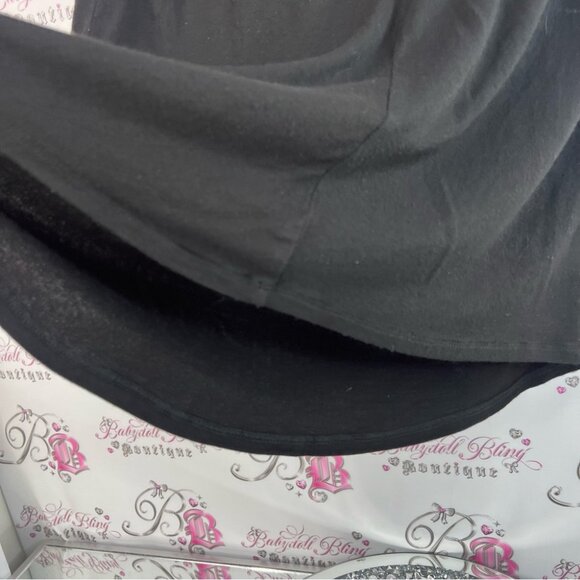 Bobeau tank top cinch tie ups shoulders ribbon luxe Black V-Neck Blouse - Picture 6 of 8